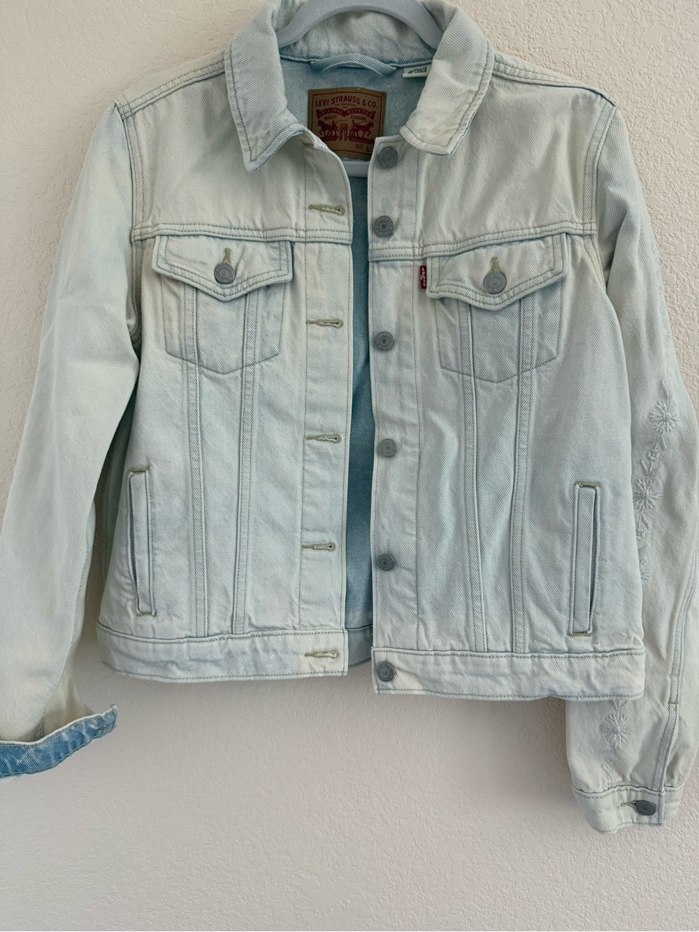 Levi's Pale Blue Light Wash Denim Jacket